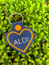 Aldi Quarter Holder Heart Keychain, Aldi Lover Keychain