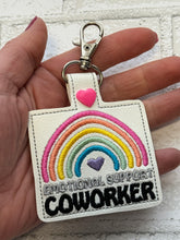 Emotional Support Coworker Rainbow Keychain, Gift for coworkers, Gift for Co-workers