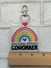 Emotional Support Coworker Rainbow Keychain, Gift for coworkers, Gift for Co-workers