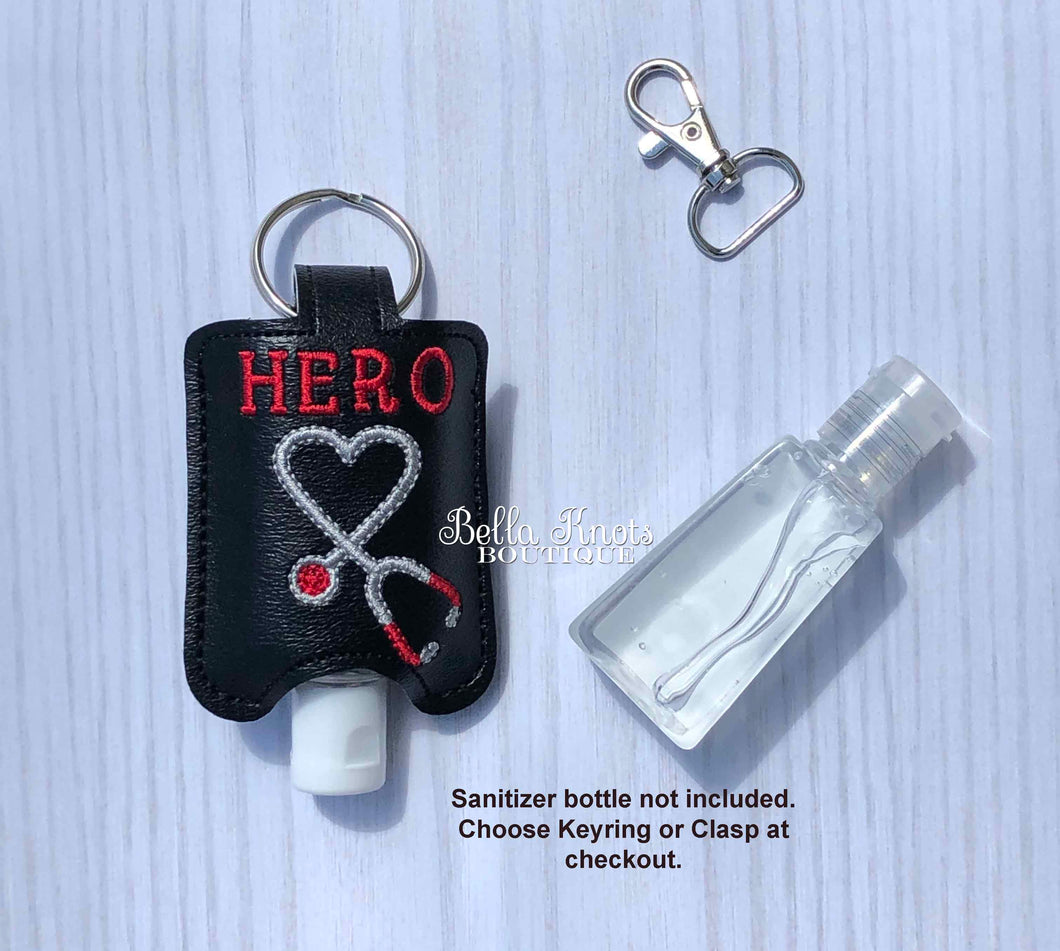Hero Stethoscope Sanitizer Holder Small Size/ Hand Sanitizer NOT included, Fits 1 oz Pocket Bac or other 1oz Hand Sanitizers