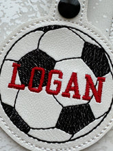 Soccer Bag Keychain, Soccer Bag Tag, Personalized Soccer Name Tag, Soccer Fan Gift