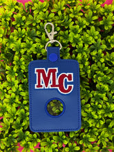 MC School Logo Personalized Teacher Alarm Holder, Alarm Badge with Hole to Hold Alarm Badge with button on top or bottom, Custom Design with MC Logo