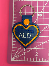 Aldi Quarter Holder Heart Keychain, Aldi Lover Keychain