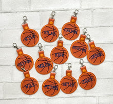 Personalized Basketball Bag Tag, Embroidered Basketball Luggage Tag