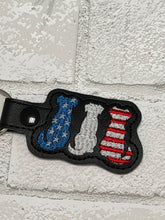 Patriotic Dogs Keychain, 4th of July gift