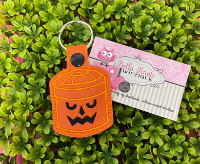 Halloween Boo Bucket Pumpkin Pail Shaped Keychain