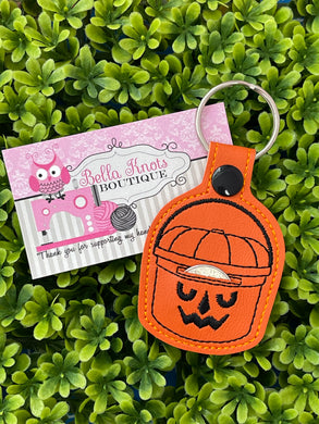 Aldi Quarter Holder, Halloween Boo Bucket Pail Shaped Keychain