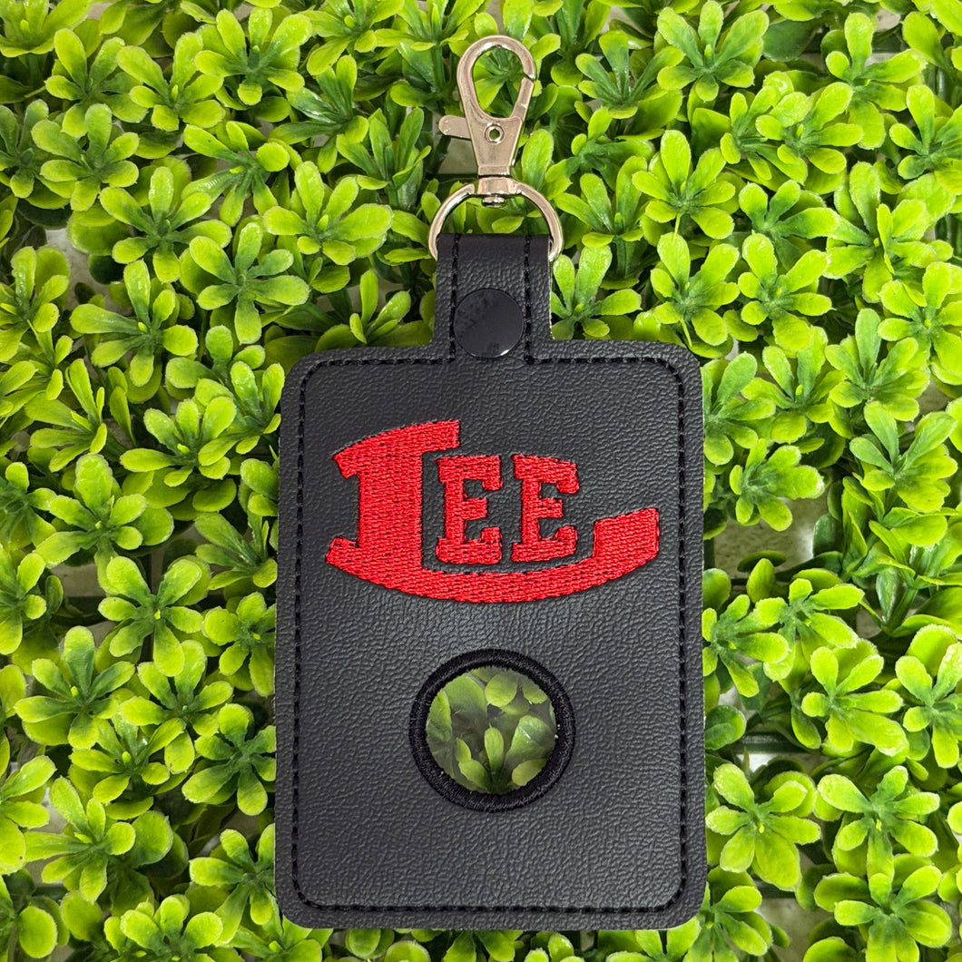 Lee School Logo Alarm Badge Holder, Custom Design