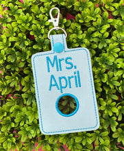 Personalized Alarm Badge Holder, Teacher Alarm Holder, Alarm Badge with Hole to Hold Alarm Badge (Choose Top or Bottom Hole)