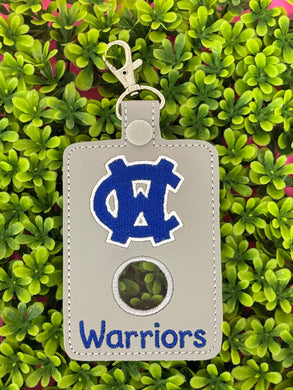 WC Custom School Logo Alarm Badge Holder with bottom hole, Bulk Order (Qty 55)
