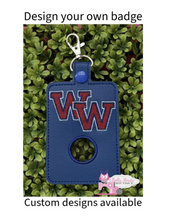 Custom School Logo Personalized Teacher Alarm Holder, Alarm Badge with Hole to Hold Alarm Badge with button on top or bottom, Design your own logo