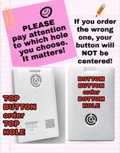 Personalized Teacher Alarm Badge Holder, Alarm Badge with Hole to Hold Alarm Badge with button, Top or Bottom Button Hole, Paw Print design