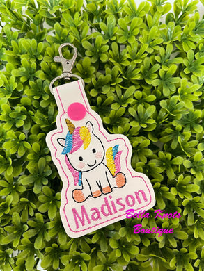 Unicorn Bag Tag with Personalized Name