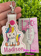 Unicorn Bag Tag with Personalized Name