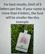 Personalized Boho Rainbow ID Badge, Gift Card Case