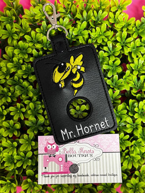 Personalized Hornets School Alarm Badge Holde, Hornet logo