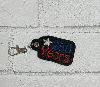 250 Years Fourth of July America Keychain, Party Favor Keychain