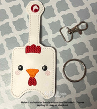 Chicken Gift, Farmer Gift, Chicken Sanitizer Holder Keychain
