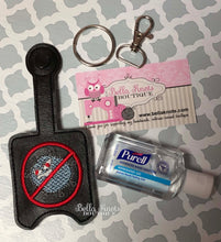 Germ Face Sanitizer Holder Keychain, Great for Traveling, Hand Sanitizer NOT included, Fits 1 oz Pocket Bac or other 1oz Hand Sanitizers