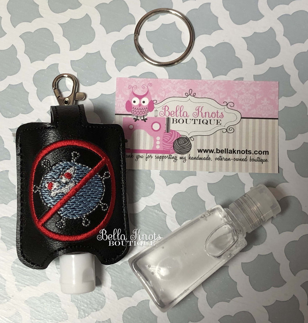 Germ Face Sanitizer Holder Keychain, Great for Traveling, Hand Sanitizer NOT included, Fits 1 oz Pocket Bac or other 1oz Hand Sanitizers