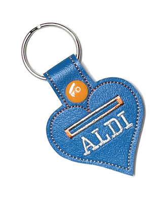 Aldi Coin Holder Heart Keychain, Aldi Cart Keeper