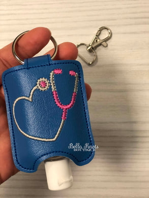 Heart Stethoscope Sanitizer Holder, Gift for Nurse (sanitizer bottle not included)