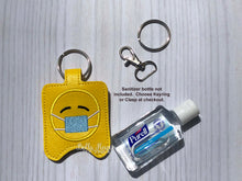 Yellow Face Mask Hand Sanitizer Holder Small Size/ Hand Sanitizer NOT included, Fits 1 oz Pocket Bac or other 1oz Hand Sanitizers