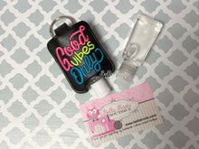 Hand Sanitizer Holder Keychain, Good Vibes Only Gift, Small Size/ Hand Sanitizer NOT included, Fits 1 oz Pocket Bac or other 1oz Hand Sanitizers