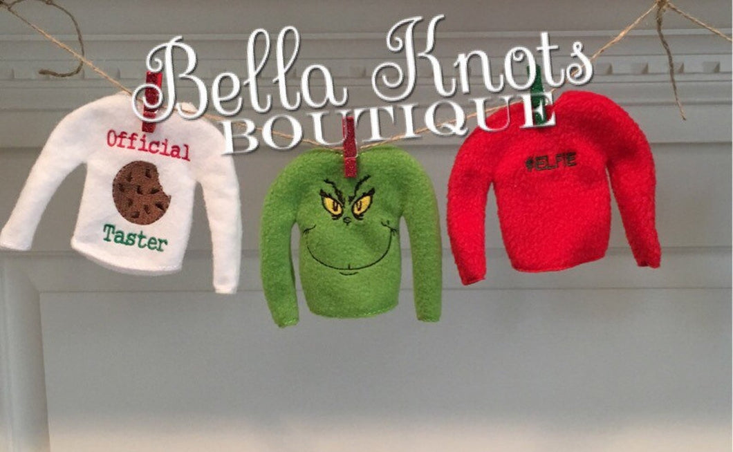 Christmas Sweaters for Christmas Elf-3 piece set