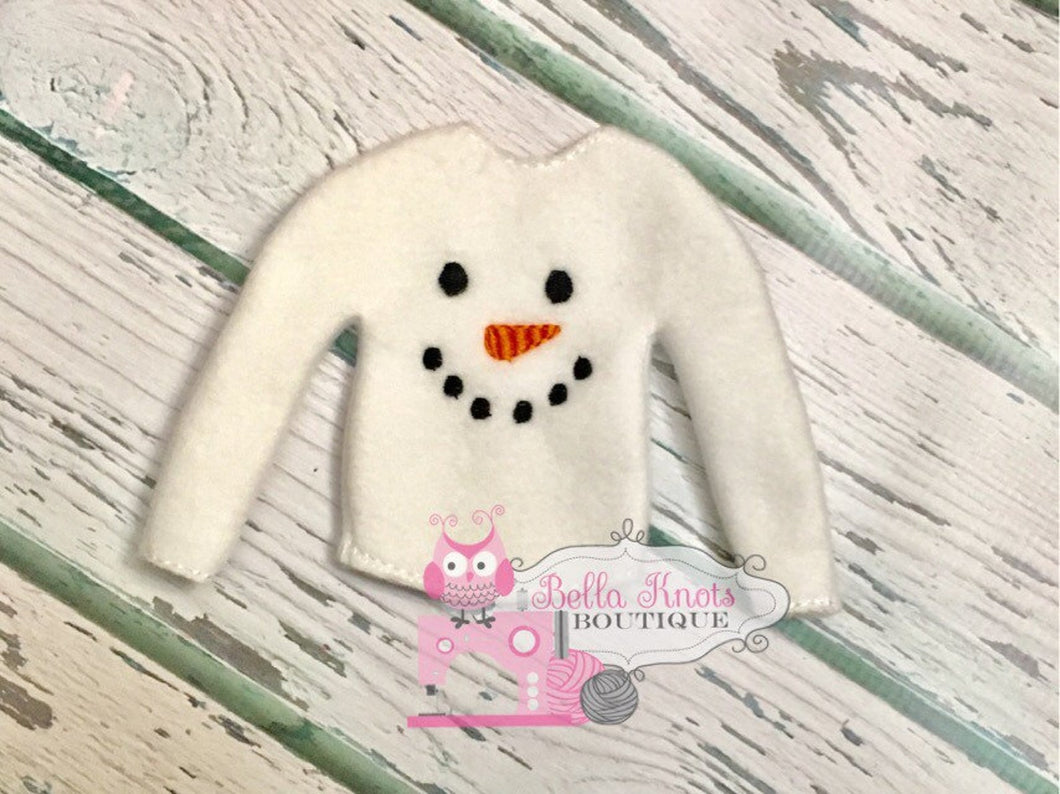 Snowman Face Elf Sweater