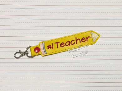 #1 Teacher Pencil Bag Tag
