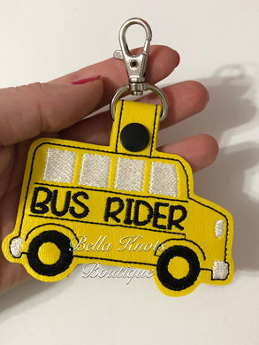 Bus Rider Backpack Tag, Personalized Tag, Backpack Bus Label, Backpack Keychain, Bus Rider, Personalized Bag Tag