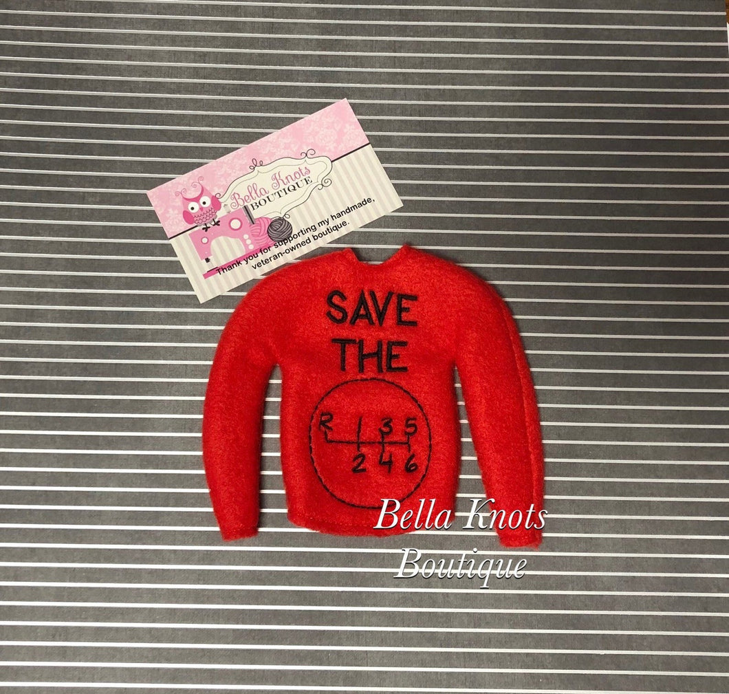 Save the Standard, Stick Shift Elf Sweater