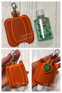 Pumpkin Hand Sanitizer Holder, Hand Sanitizer NOT included, Large Size, Fits 2 oz Hand Sanitizer Bottle